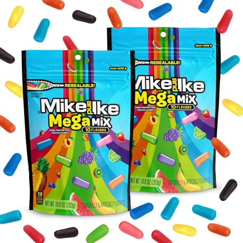 Dulces Mike and Ike Mega Mix, 2 cajas de 10 oz miniatura 2