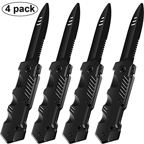 4 Pieces Retractable Knife Prop Knife Fake Knife False Trick Gadget Toy Disappearing