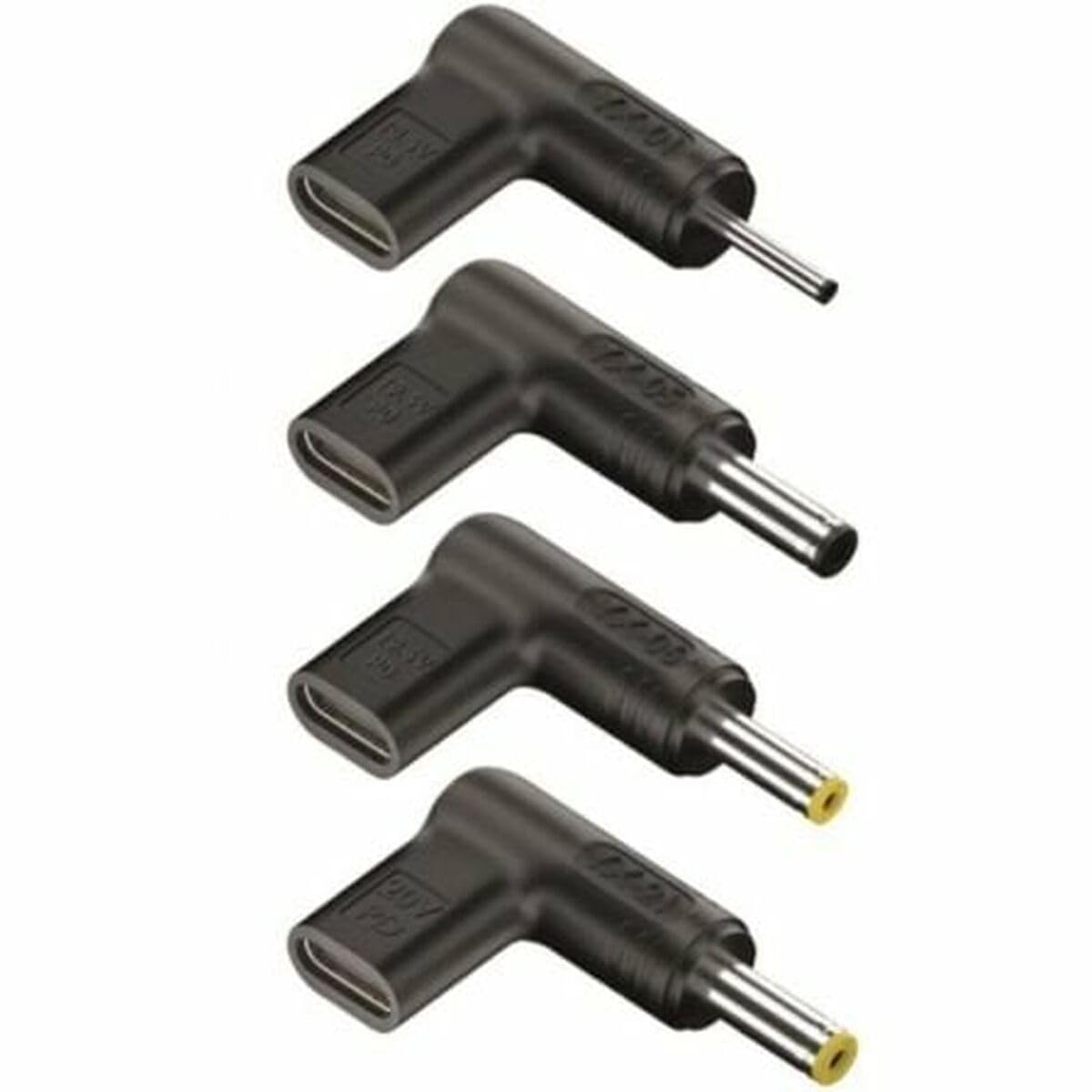 Ngs BUD-AC - Confezione Da 4 Spine USB-C Per La Ricarica Di Laptop Acer - Ricarica Rapida Compatibilità Usb Pd, 100 W, Design Ad Angolo Retto, Portatile E Compatto - 4