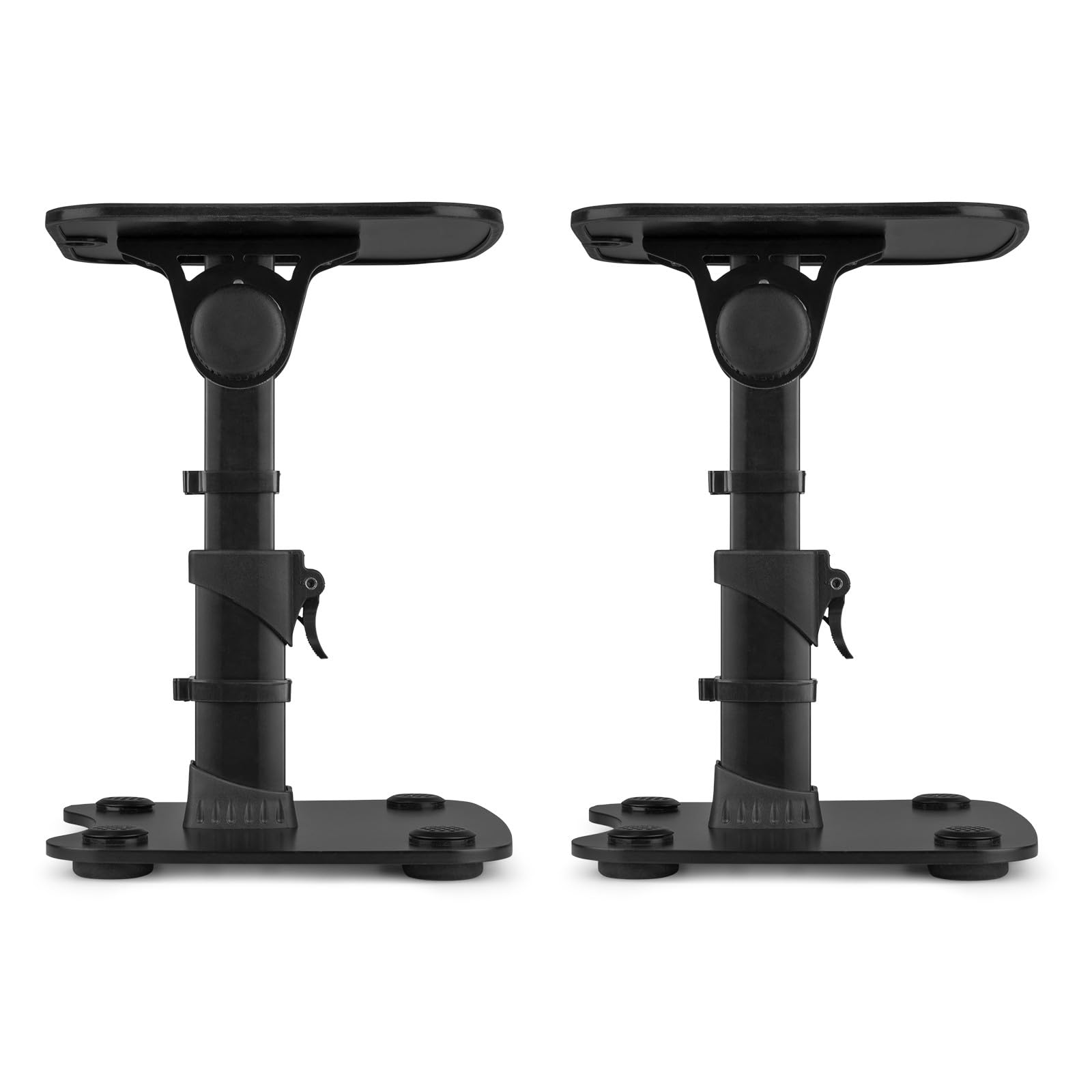 Vonyx SMS30 Supports Enceintes de Monitoring - Hauteur Réglable 23-29,5 cm, Enceinte 8'', Support Antidérapant, Charge Maximale 15kg, Idéal pour Optimiser la Projection du Son et de l'Écoute