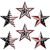   55-Patriotic-Metal-Barn-Stars-for-Outside-Set-of-6-Rusty-Stars-for-Crafts-Outdoor-4th-of-July-Decoration-Country-Style-Metal-Wall-Decor-Primitive