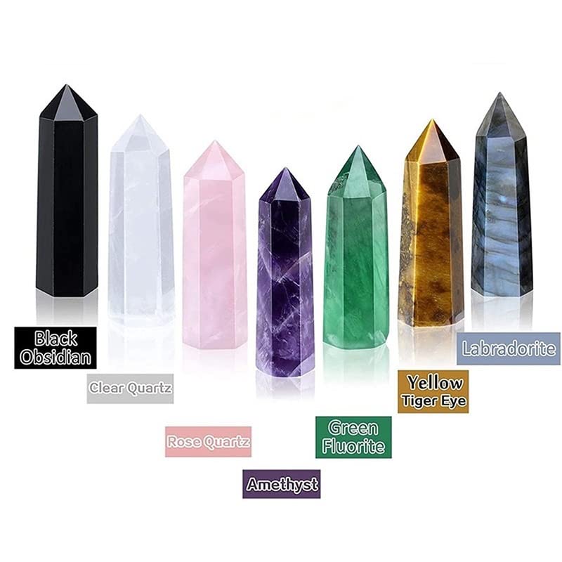 Obelisco de cristal cuarzo natural amatista decoración hogar 1pc 5
