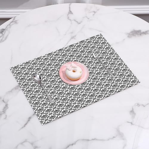EYLOZS Mantel Individual Lavable 45 x 30 cm para Cena,Almuerzo, Desayuno - 4 Unidades - Resistente Calor, Antideslizante,Imágenes PNG HD de Patrones geométricos sin Costuras, diseño geométrico abstr