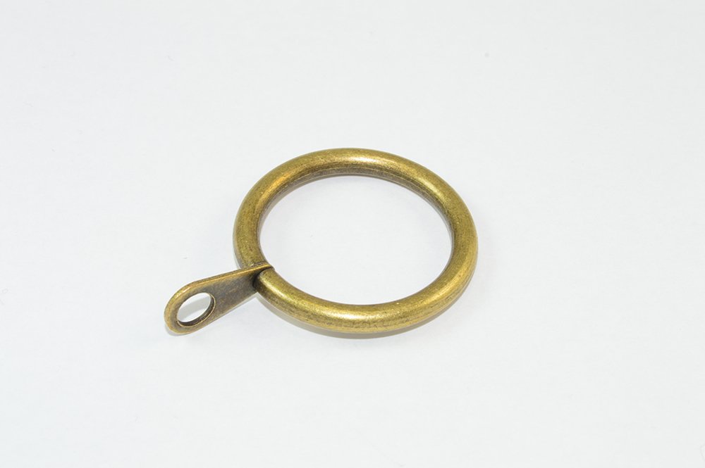 400 x Curtain Pole Rod Rings Fixed Eye Antique BRASSED ID 25mm - OD 32mm