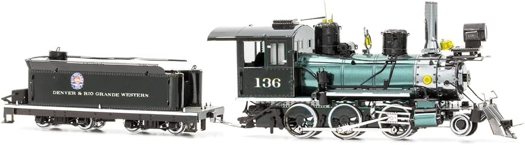 Metal Earth Fascinations Wild West 2-6-0 Locomotive 3D Metal Model Kit Bundle with Tweezers