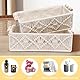 Braided Storage Baskets, Boho Deko, Geflochtene Körbe, Aufbewahrungskörbe aus Baumwollseil, Mehrzweck-Organisationsbehälter für Badezimmer, Wohnzimmer und Schlafzimmer (Weiß：2)