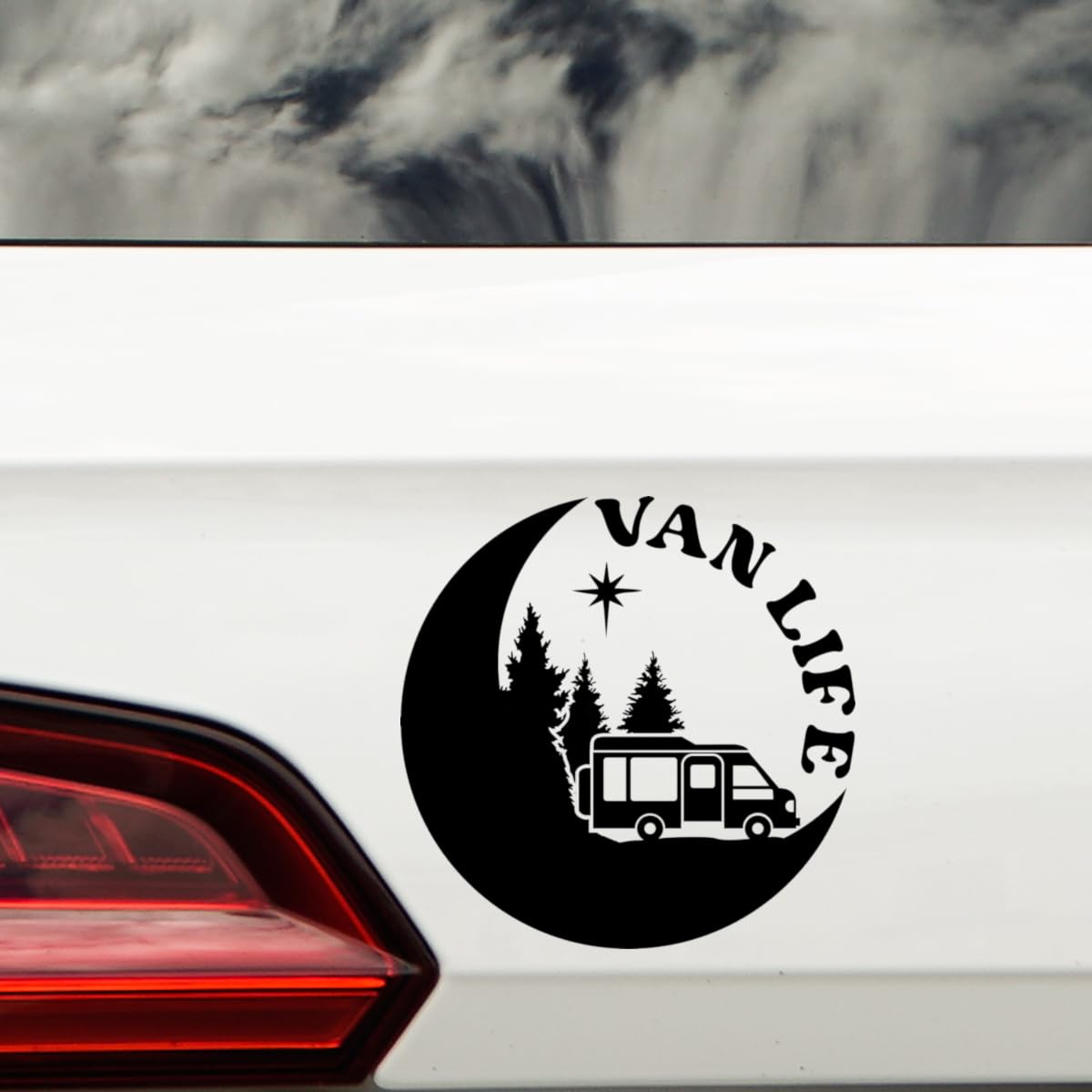 Van Life Adventure Travel Decal - Car Bumper Sticker - Van - Caravan - Motorhome - Campervan - Mirror - Laptop - Wall Decal (Black, Large) — view 6