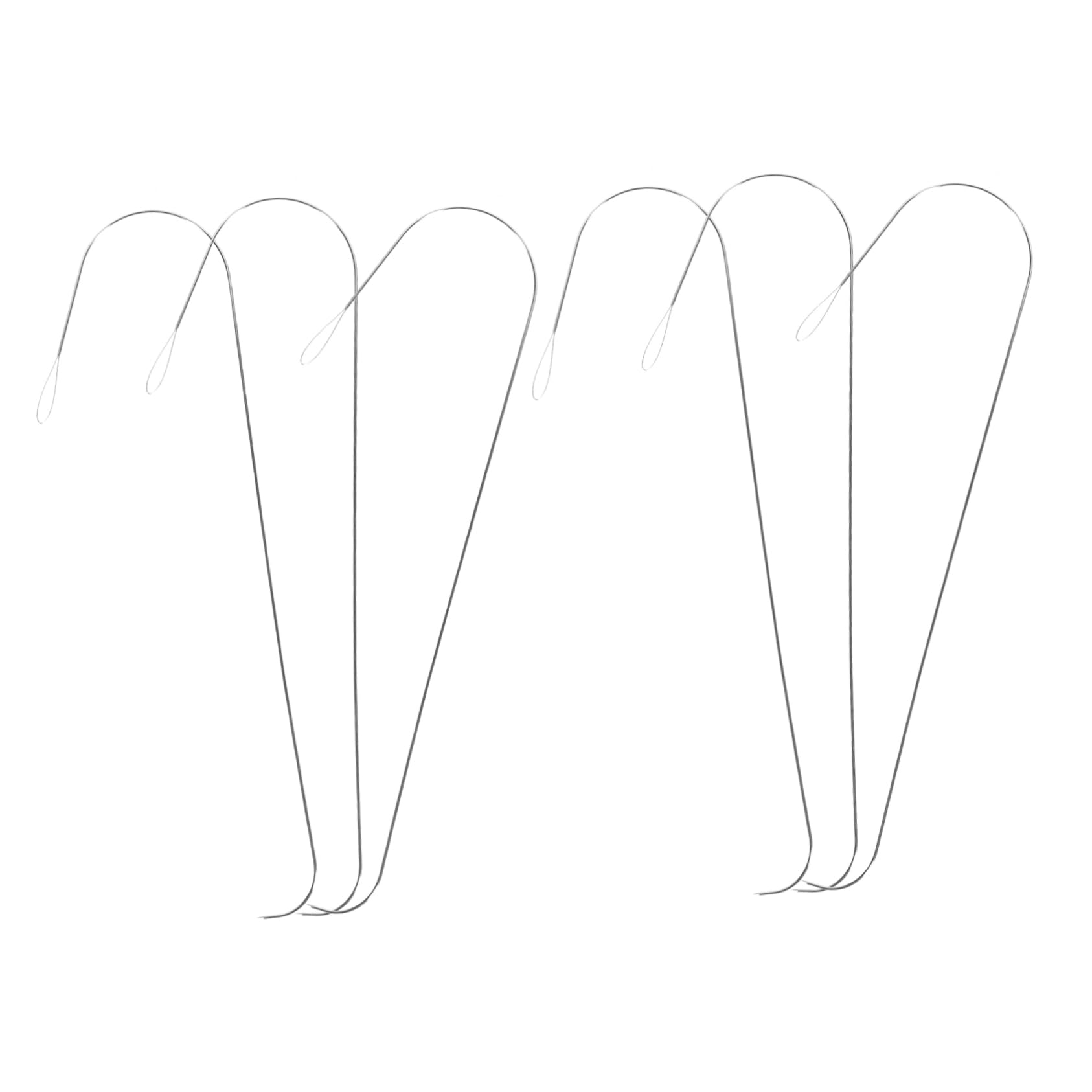 VILLCASE Beading Needles for Bracelet Making 6 Pack Curved Tee Pins Metal Bead Threader DIY Jewelry Making Tools for Friends and Family