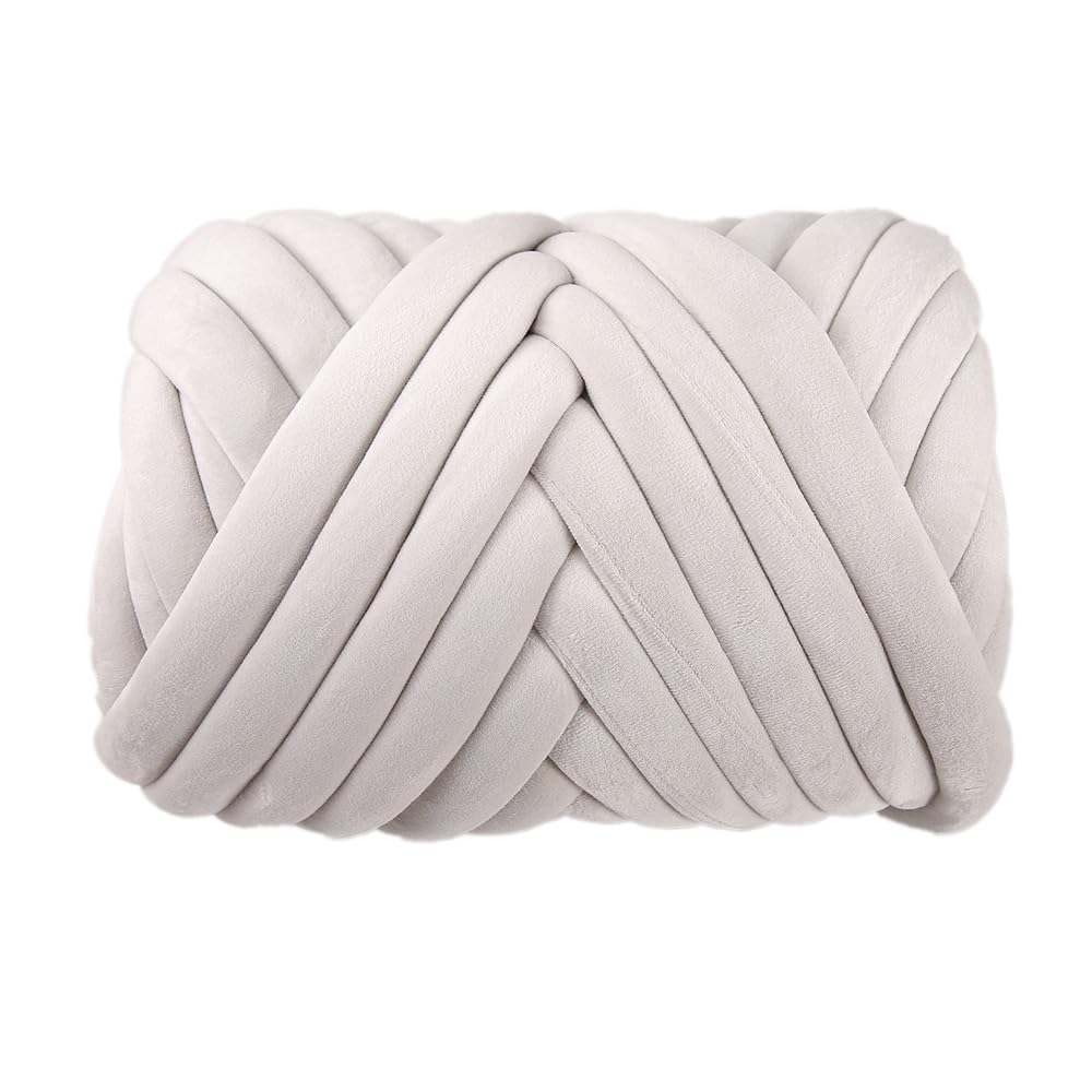 Gruba włóczka wełniana, 1000 g, Chunky XXL Yarn do dziergania na ręce, przędza do dziergania na ręce, nieporęczna przędza dla początkujących, do szydełkowania, koców, poduszek, kosza dla zwierząt