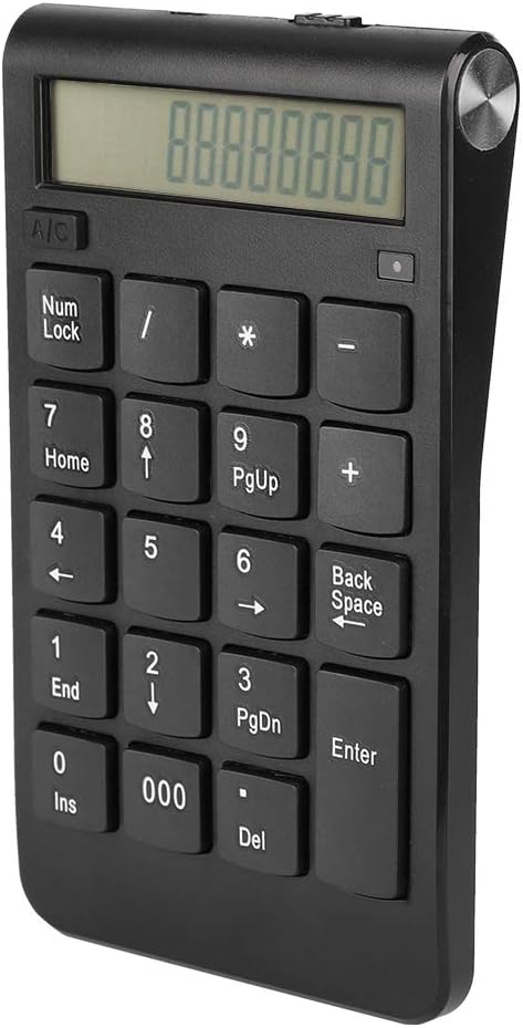 Teclado inalámbrico de 29 Teclas, Teclado numérico de transmisión inalámbrica de 2.4G 3V con Soporte para Pantalla LCD y Cable Micro USB y Alfombrilla Antideslizante para Microsoft/Android/iMac
