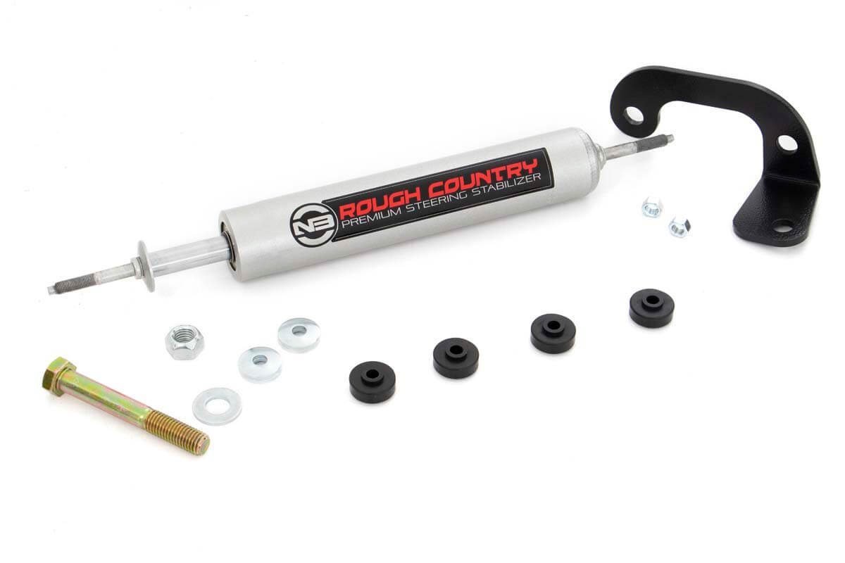 N3 Steering Stabilizer Fits 1988-1998 [ Chevy ] Silverado [ GMC ] Sierra 92-99 Tahoe Suburban Yukon 4WD Premium Steering Damper 8737130