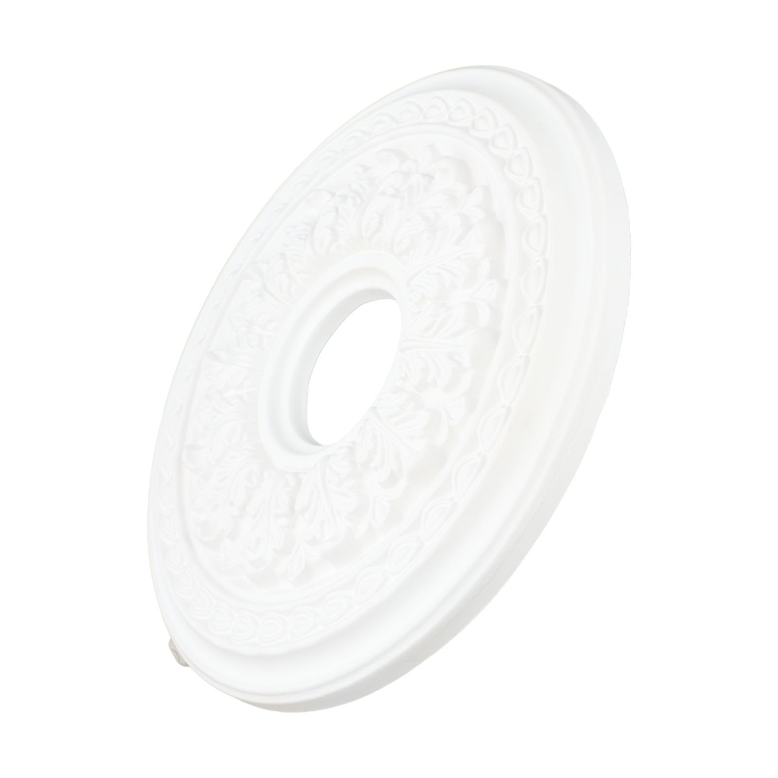 Stylish Circular PU Lamp Panel Perfect Decor Element for Ceiling Light Installation (35cm)