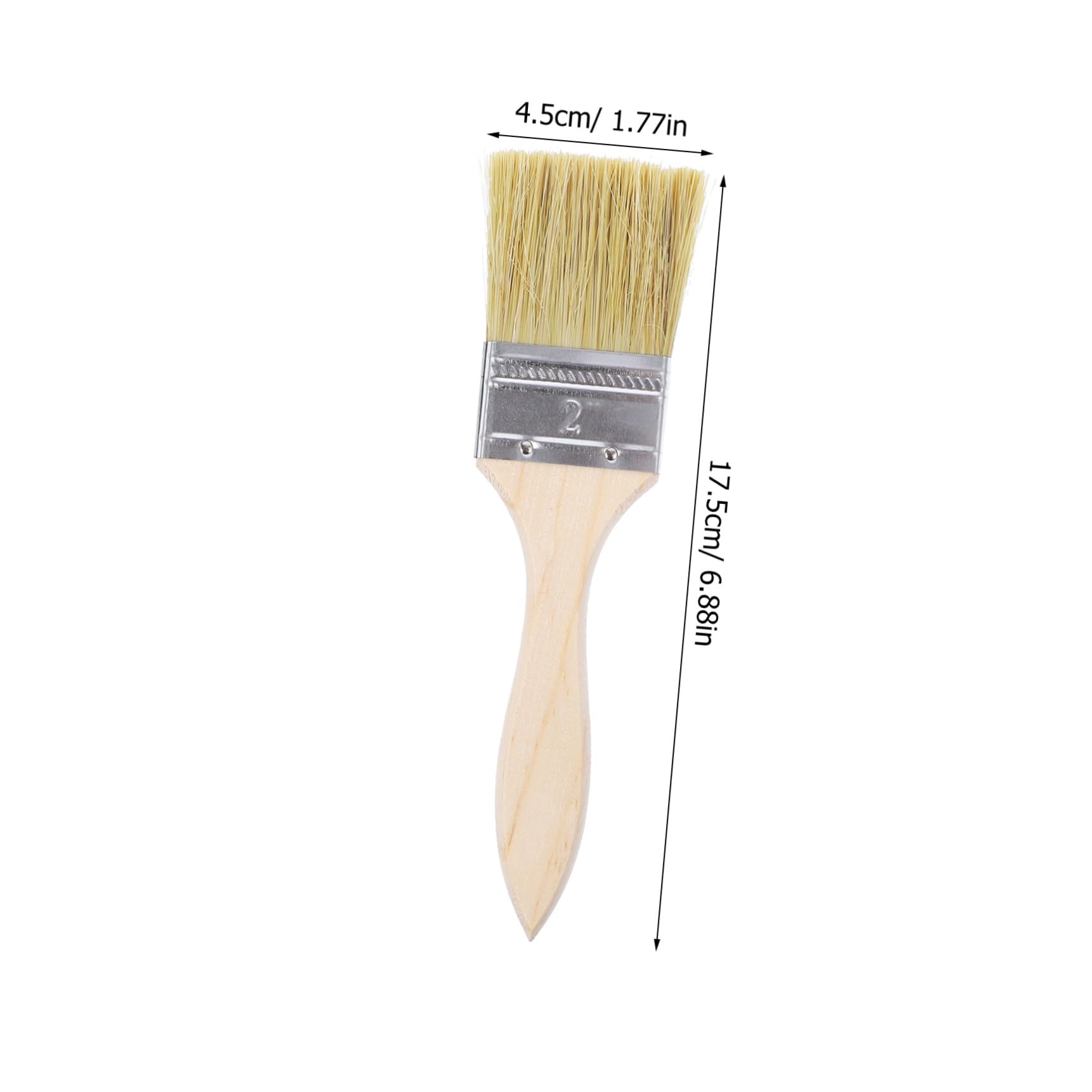 Lurrose Pinceau en Bois à Poils Beige Lot de 23 pour Peinture