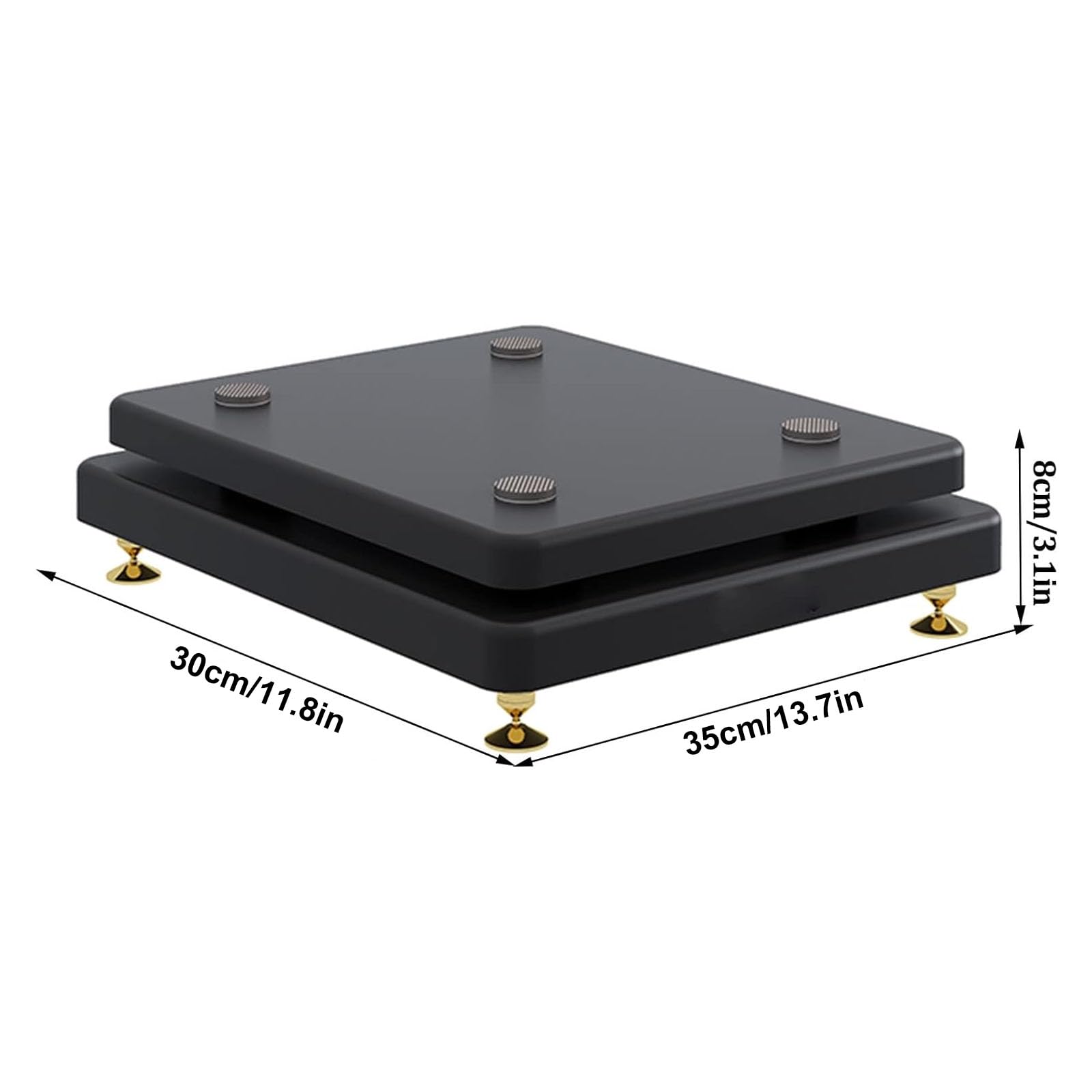 Soporte de pies de aislamiento de subwoofer con cobre Na – Plataforma elevadora de altavoces para monitores de estudio y base estabilizadora de altavoces, 30 x 35 x 8 cm, mejora la claridad del sonido