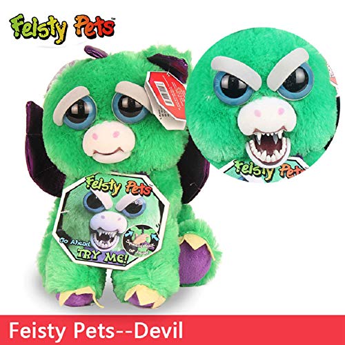 Feisty Pets Peluche Diable William Mark Décoration de la Maison Cadeaux pour Enfants Cadeau Noel d'anniversaire 25CM