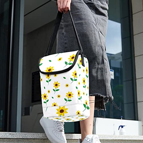 Lonchera grande floral con correa ajustable porta alimentos de mujer 6