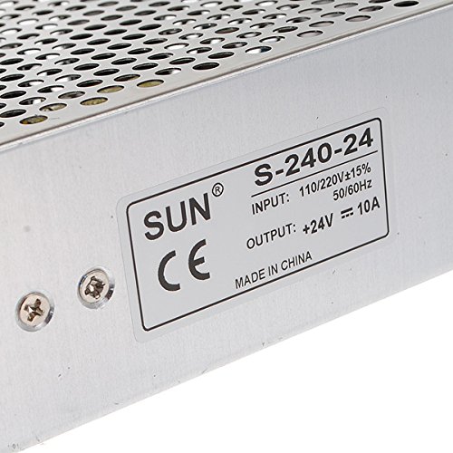 24V 10A 240W Fuente de alimentación conmutada para luz de tira llevada