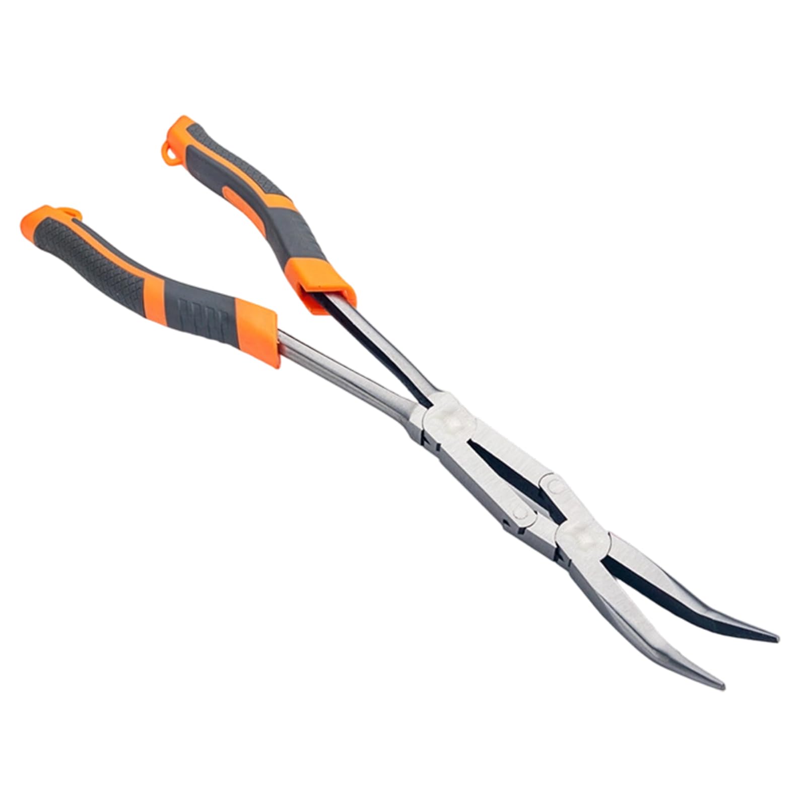Ordinaryone 45 Degrees 13Inch Double Joint Long Nose Pliers With Flat Straight 45 And 90 Degree Angled Tip For Accuracy Work In Tight Space Metal Pliers