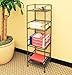 Seville Classics 4-Tier Iron Square Tower Shelving, Satin Pewter