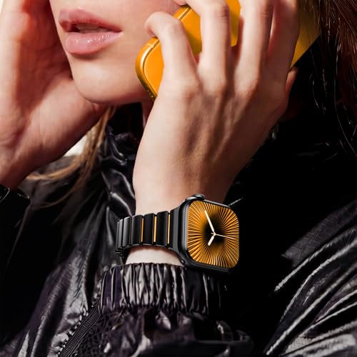 Image of Magnetic Titanium Band Compatible with Apple Watch Ultra 3 /2 /1 Band 49mm Series 11 10 46mm 45mm 44mm 42mm SE 3 /2 /1 9 8 7 6 5 4,Luxury Silicone Dual-Layer Link For iwatch Men Women