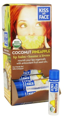 Kiss My Face Organic Lip Balm Pineapple Coconut - .18 oz. - 3 Pack!