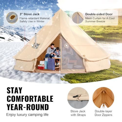 Carpa Happybuy Canvas Bell 6 m para camping familiar miniatura 3
