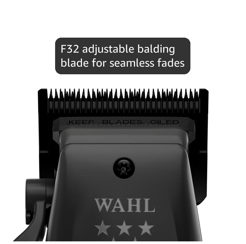 Wahl Professional 5-Star Vapor Clipper with F32 Fadeout Adjustable Balding Blade, Adaptable Speed Control, Cord/Cordless