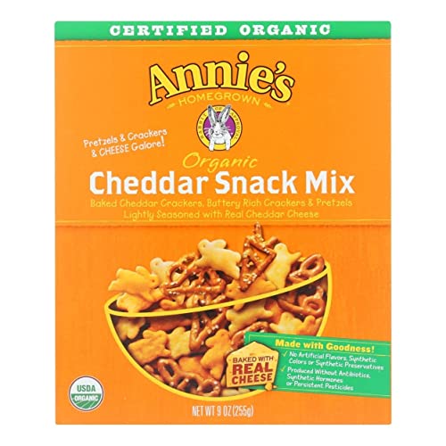 ANNIES HOMEGROWN SNACK MIX BUNNY CHDR ORG, 9 OZ