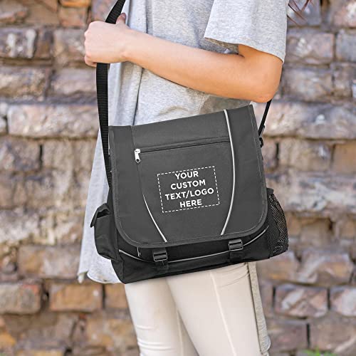 Set de 10 Bolsas Messenger Personalizadas Color Negro miniatura 2