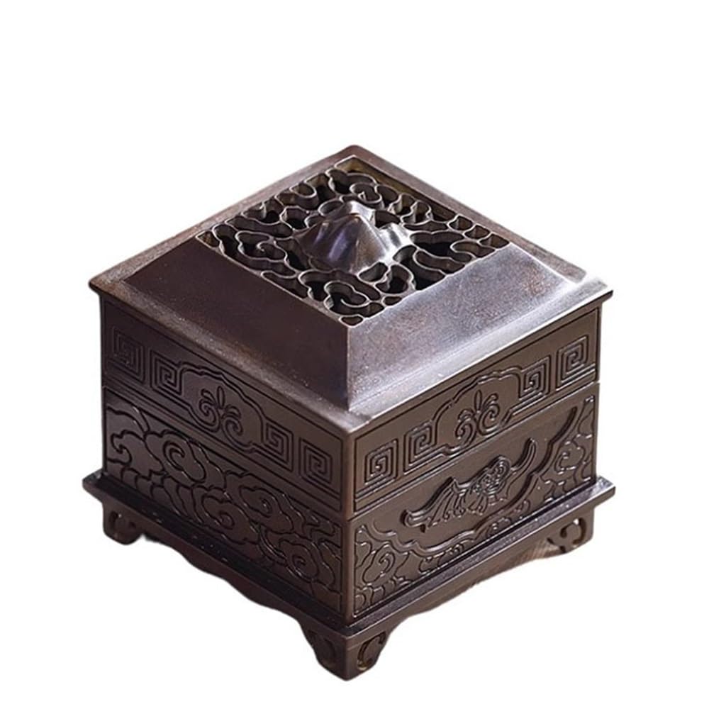 Brûleur d'encens en cuivre Sugong rétro : objet d'artisanat traditionnel pour poudre aromatique d'intérieur