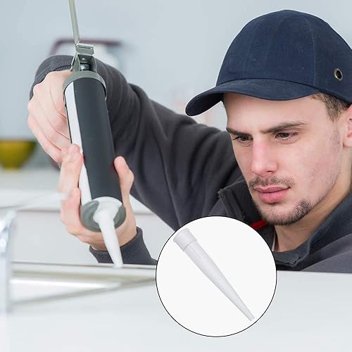 Miniatura 4 de 24 boquillas de sellador de silicona, boquillas de plástico para calafatear pistola de calafatear, con boquilla de tubo rojo, aplicador de boquillas