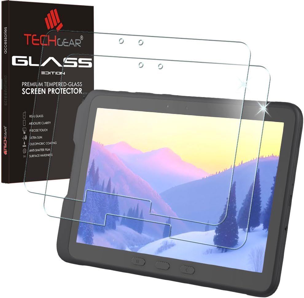 2-Pack Tempered Glass Screen Protectors for Samsung Galaxy Tab Active 4 Pro/Tab Active Pro 10.1" (T540 T545 T547 T630 T637) – 9H Toughness, HD Clarity, Scratch-Resistant