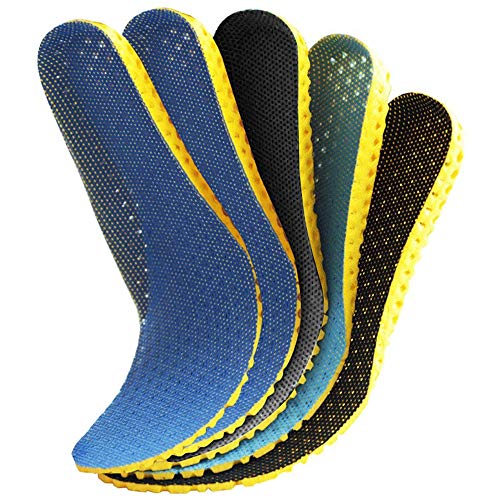 Replacement Shoe Insoles,Memory Foam Insoles,Odor Control,Keep Feet Dry,Honeycomb Design,DedSecQAQ 5 Pairs of Insoles