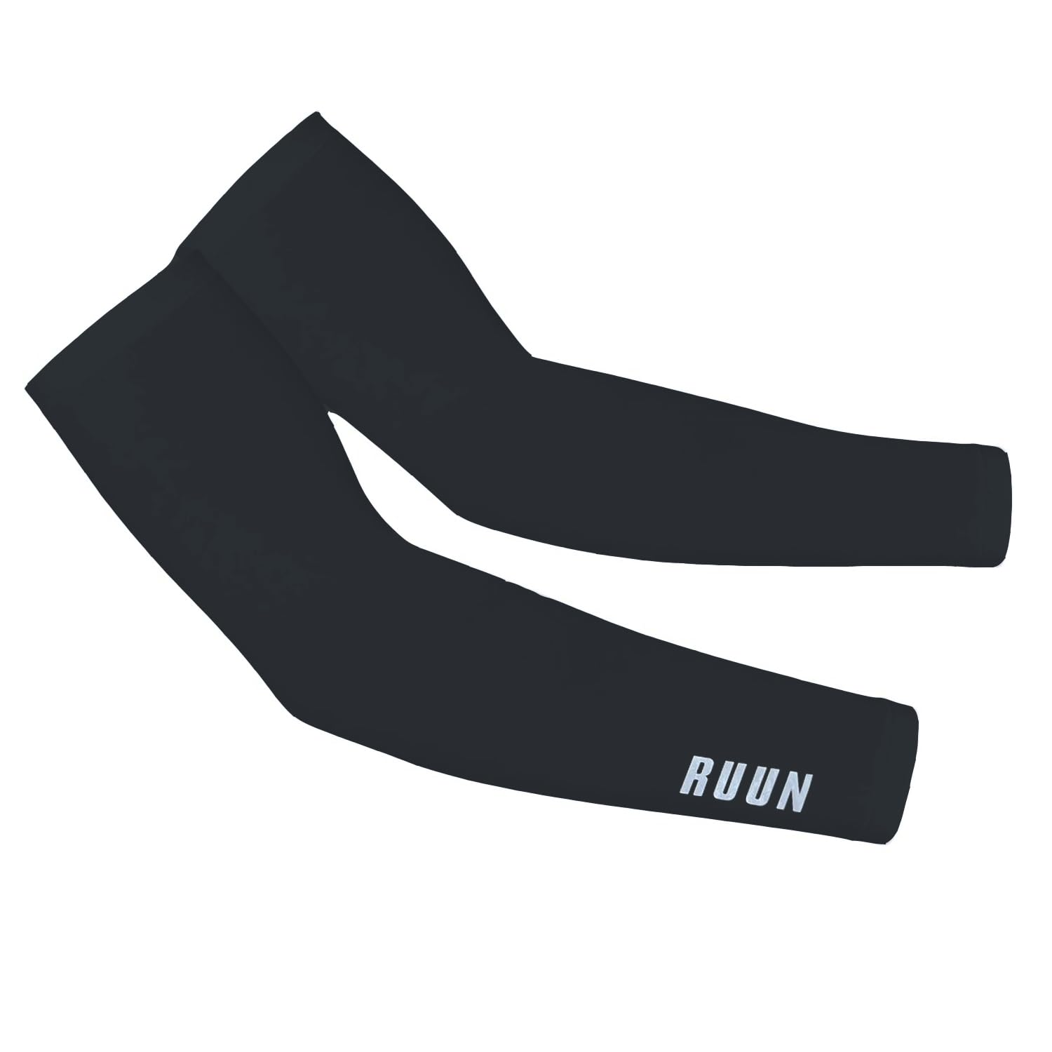 Ruun Unisex Black Cycling Arm Warmer Winter Thermal Roubaix Running Bicycle Anti-Slip Warmers. (, L-Xl)