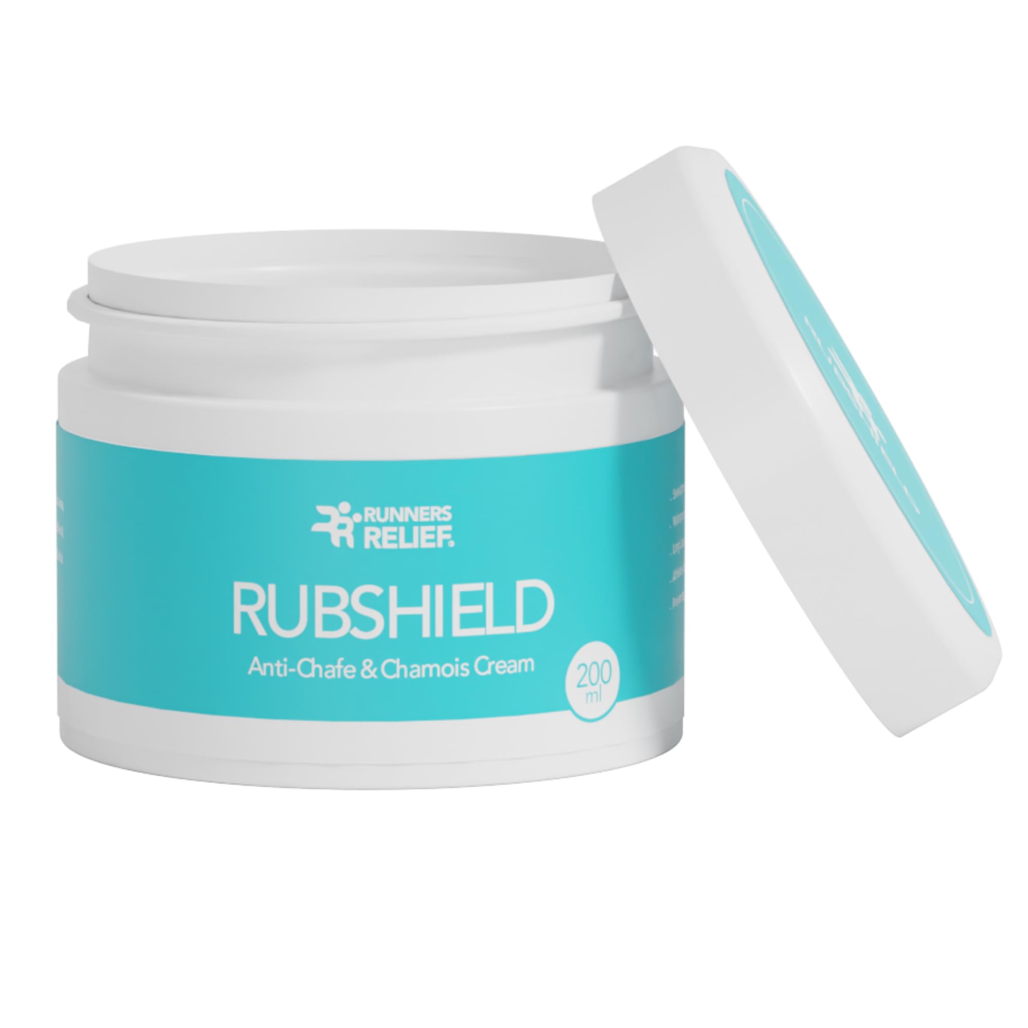 Runners Relief RUBSHIELD Anti-Chafe and Chamois Cream, Long-Lasting Moisturising Protection Barrier for Athletes, 200ml (200ml)