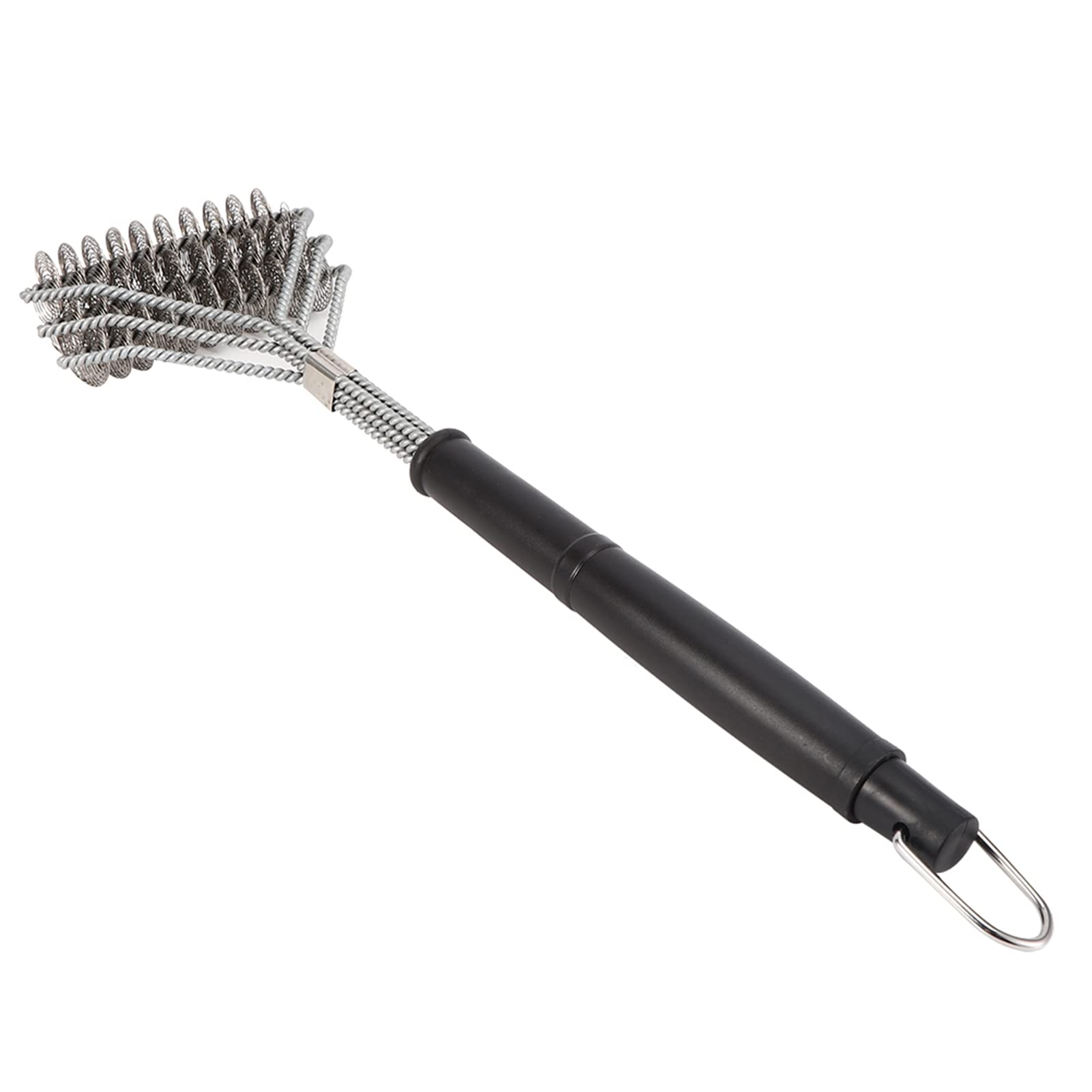 Szczotka do czyszczenia grilla, solidny drut stalowy z ergonomicznym uchwytem, narzędzie do czyszczenia grilla do różnych grilli i biwakowania, niezbędne akcesoria do grillowania