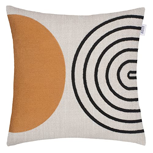 Cojín para sofá bohemio - Funda de cojín decorativa 45 x 45 - Cojín decorativo arena - Funda de cojín sin relleno - Funda de cojín con cremallera - lavable de fácil cuidado Cover