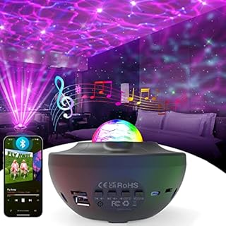 Galaxy Projector Light, Star Project Night Light for Kids Bedroom, 3 in 1 Ocean Wave Projector & Bluetooth Speaker& White Noise Machine, 14 Colors LED Night Light for Party Birthday Bedroom Decoration