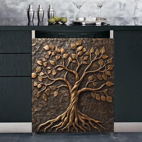 Imán decorativo de vinilo cobre árbol de la vida 23x26 in miniatura 4