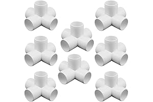 3/4" PVC Tee Fitting: 5 Way Elbow Connector Furniture Grade