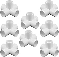 Vista 8 de Accesorio en T de PVC de 1", Conector de Codo de 3 Vías, Codo de 90 Grados con Salida Lateral Grado Muebles, Accesorios de Esquina de PVC