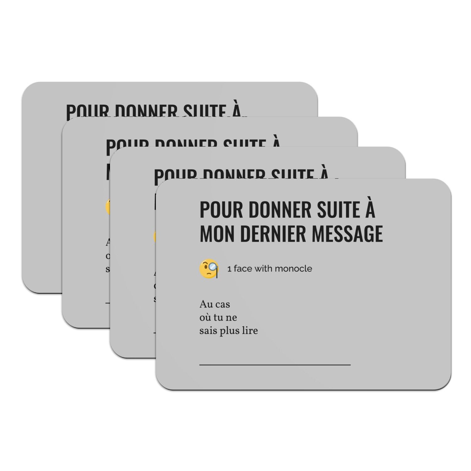 Set de table dessous caoutchouc lot de 4 protège bureau gris contre rayures et taches