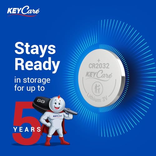 Image of KeyCare CR2032 Lithium Coin Cell Battery | 3V Voltage | Long-Lasting Power | Environmentally Friendly | High Capacity | Pack of 20