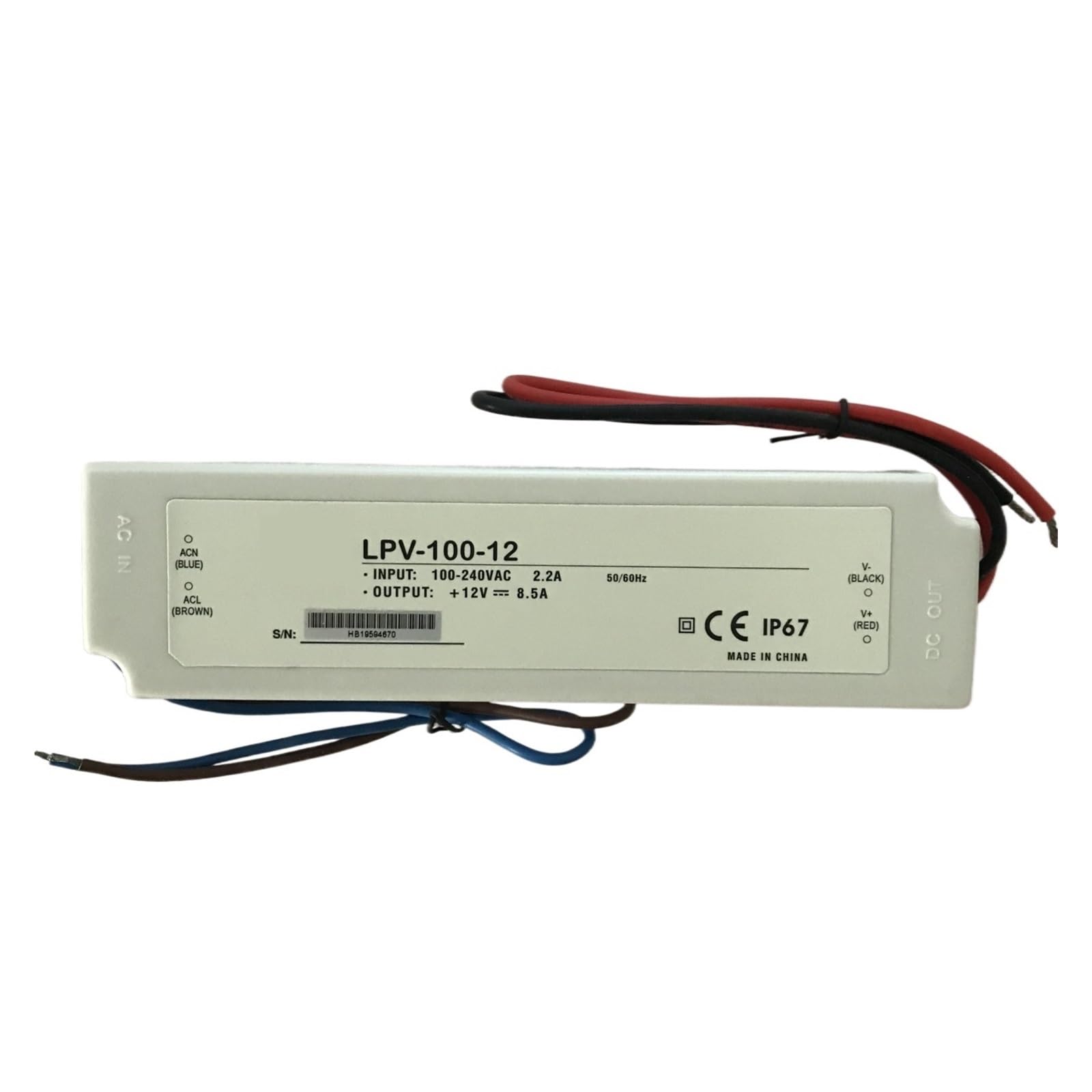 Alimentation à découpage 100W LPV-100 en tension constante 5V à 48V