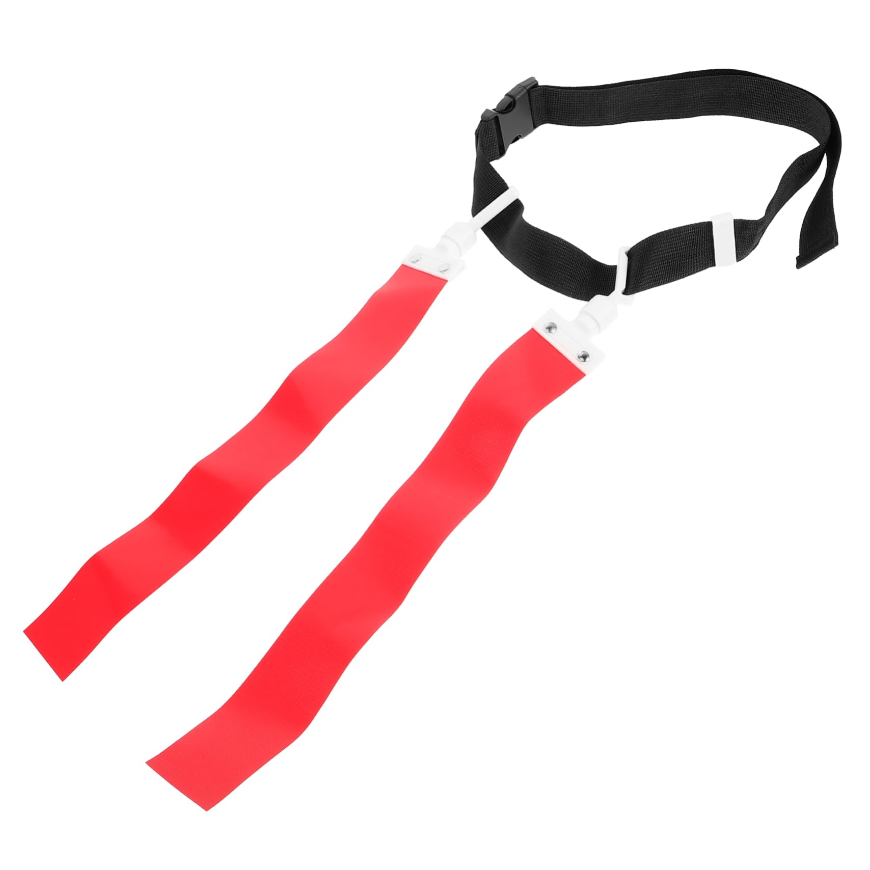 Garneck Set Flag Belt Play Team Football Belt Football Flag Sports Soccer Stuff Accessories Game Outdoor Backyard Game Youth Rugby Supply Ribbon Red