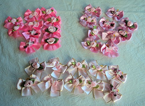 JJ Couture 30 Dog Hair Bows Pink Collection (Hot Pink, Pink, Light Pink) - Excellent for Girl Doggies!!!