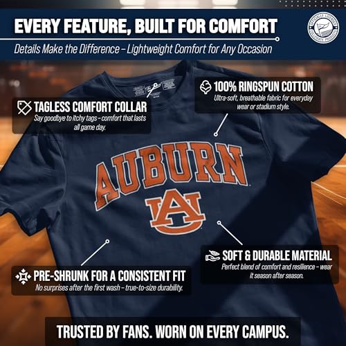 Image of NCAA Gameday Cotton T-Shirt for Men and Women | Officially Licensed NCAA Tee - Preshrunk Ring-Spun Cotton - Screen-Printed Team Logo