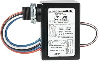 Sensor Switch PP20 Contractor Select Power Pack Relay Circuit Protection 120/277 VAC, Black