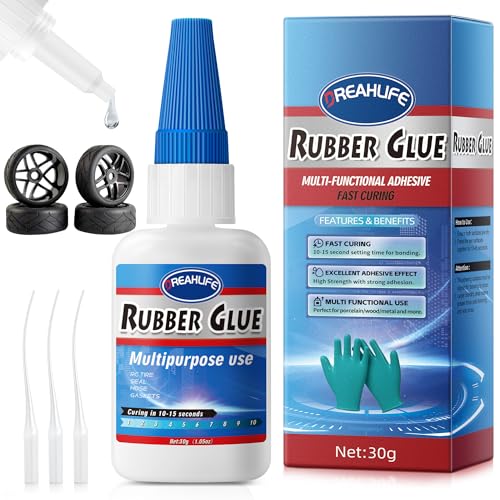 Super Glue for Rubber Repair, 30g Silicone Adhesive for Tube, Silicone Rubber, Edge, Seals, Gaskets, Soles, Hose, Mat & Neoprene Repair