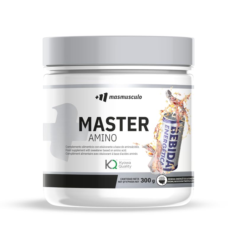 MM Supplements - Aminoácidos Esenciales - en Polvo - 300g - Bote para 30 días - Recuperador Muscular - Mayor Rendimiento - Master Amino - Sabor Bebida Energética